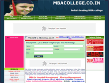Tablet Screenshot of mbacollege.co.in